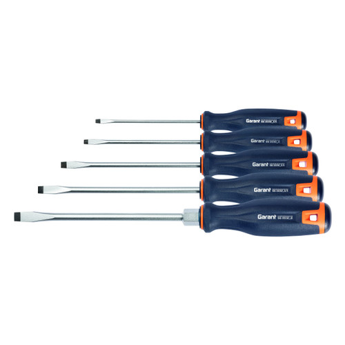 GARANT Screwdriver set for slot-head, with 2-component Haptoprene handle