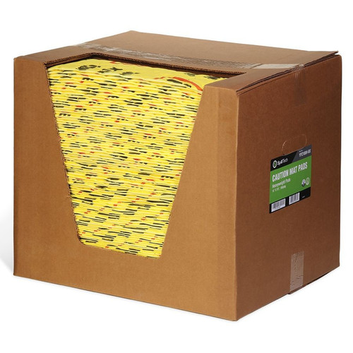 SpillTech Caution Mat Pads - 100 Per Box