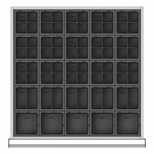 Garant Gridline easyPick small parts storage bin set, 20×20G, Drawer front height / type: 50/1