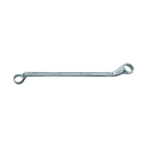 HOLEX Double-ended ring spanner, deep cranked, chrome-plated