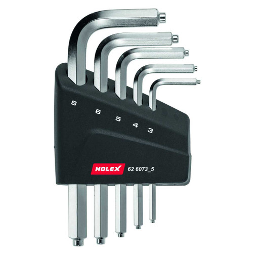 HOLEX Hexagon key L-wrench set, with pin