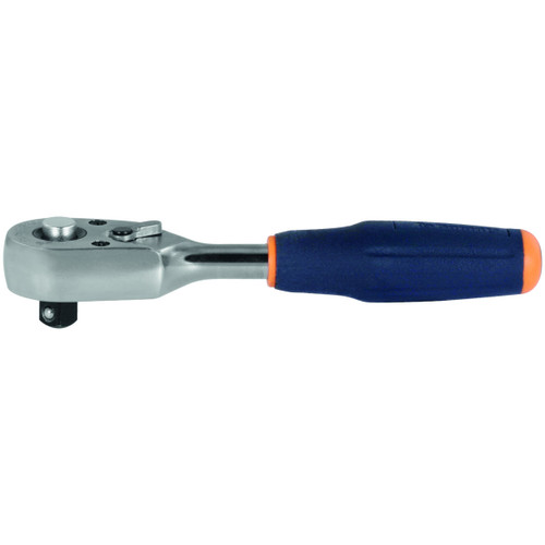GARANT Reversible hand ratchet, with 1/4 inch square drive, with ejector, 10° working angle, 115 mm long, chrome-plated,