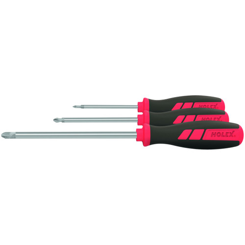 HOLEX Screwdriver set for Pozidriv, with power grip