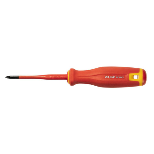 GARANT Electrician's screwdriver for Pozidriv with 2-component Haptoprene handle, SLIM blade, VDE fully insulated