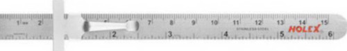 Holex Stainless Steel Rule with Sliding Clip 150 mm