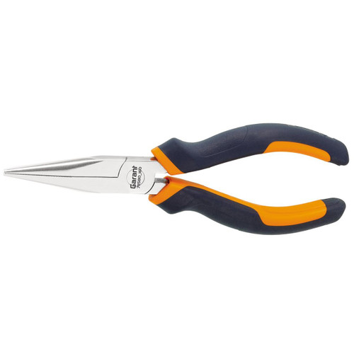 GARANT Long snipe nose pliers, chrome-plated, with grips