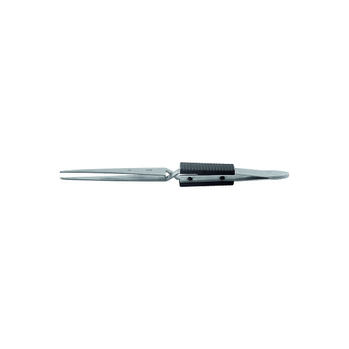 HOLEX Cross-lock tweezers rounded / straight tips, 160 mm