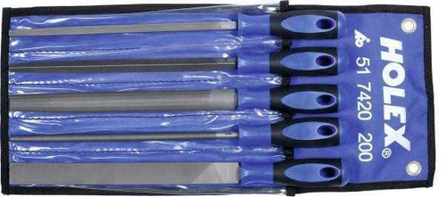 Holex Set of Files with Ergonomic File Handle 5 Pieces Cut 2