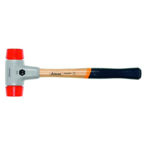 GARANT Soft-faced hammer with plastic inserts, red