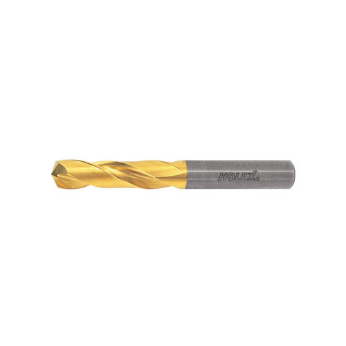 HOLEX Solid carbide high performance drill, plain shank DIN 6535 HA, TiN