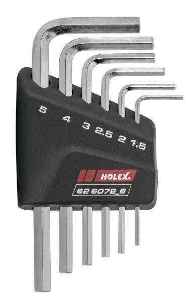 Holex Hexagon Key L-Wrench Set of 9, Nickel-Plated - Metric