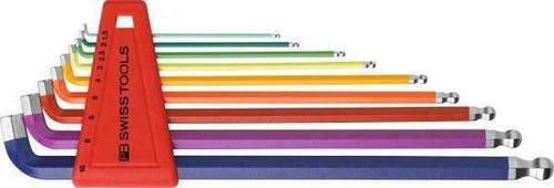 PB Swiss Hexagon Key L-Wrench Set, Ball End, 9-Piece, Metric full view