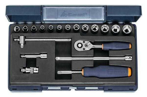 4062406060244 Garant 1/4 inch Square Drive Socket Set 19 piece Size 6 ABS Case PUR Foam Inlay Garant Tools 630162 6