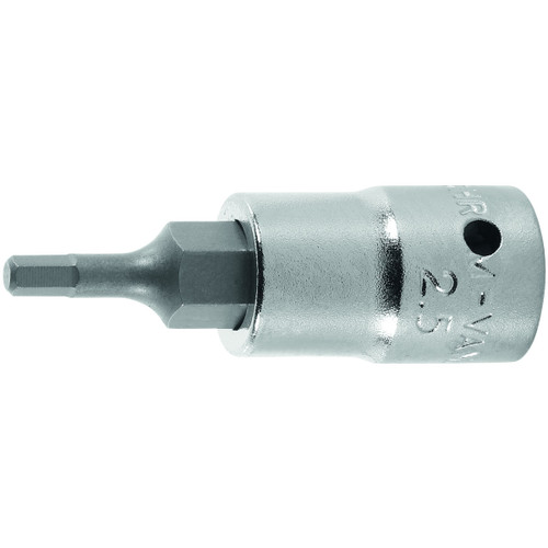 HOLEX Hexagon bit socket, 1/4 inch short
