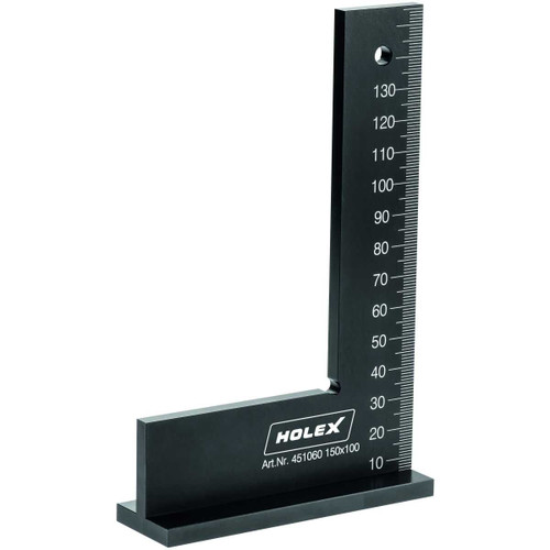 HOLEX Try square of anodised aluminium Accuracy class 1