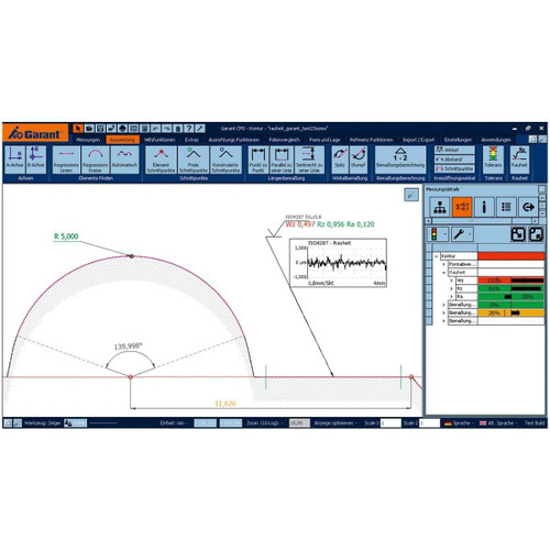 GARANT Software option, roughness
