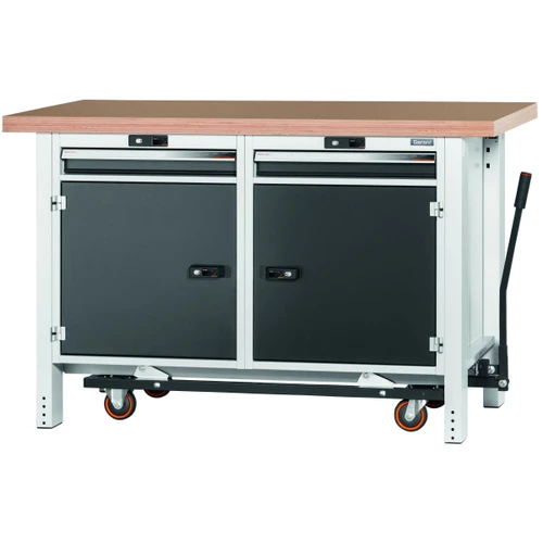 GARANT GridLine Workbench with undercarriage, height 950 mm with beech marine ply worktop, 20x20G