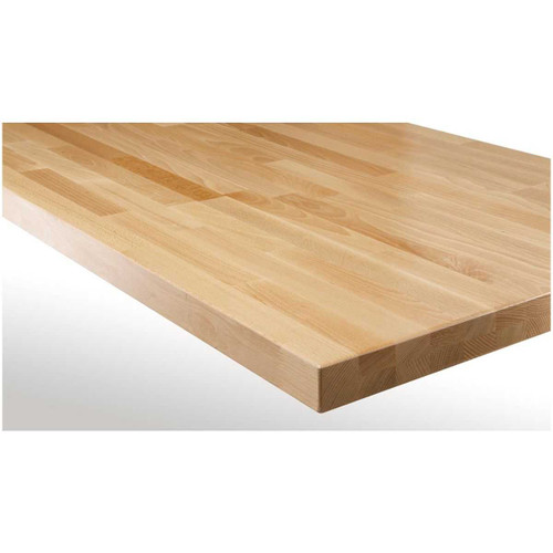 GARANT GreenPlus worktop 50 mm thick of glued beech wood strips, Depth 750 mm