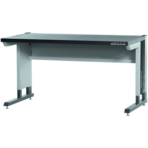 GARANT GridLine mLevel workstation with dark grey Eluplan worktop