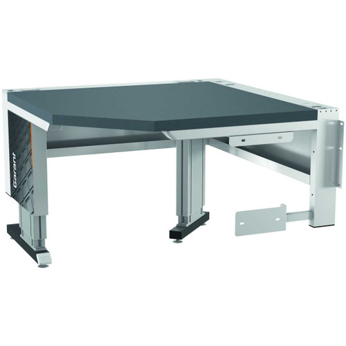 GARANT Corner workstation for eLevel workstation, with 2 lift columns, with Eterlux worktop, pale