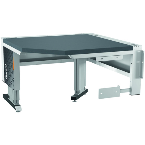 GARANT Corner workstation for eLevel workstation, with 2 lift columns, with Eterlux worktop, pale