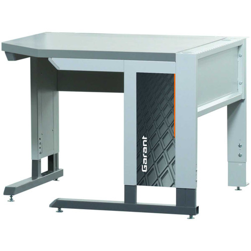 GARANT GridLine Corner workstation with base frame with Eterlux worktop, light
