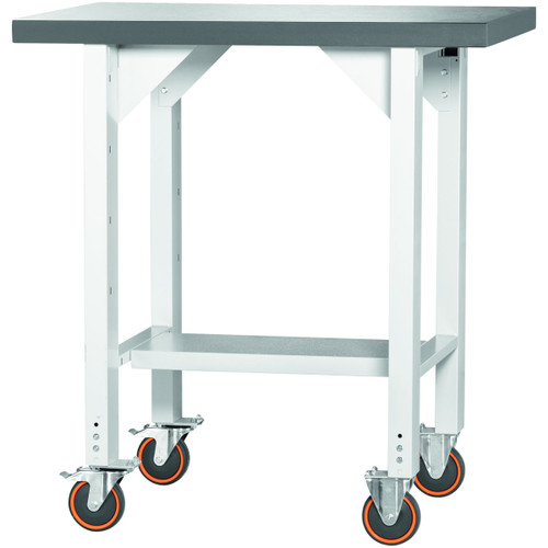 GARANT GridLine Vario workbench, mobile, height 950 mm, Eluplan worktop, dark, 20x20G
