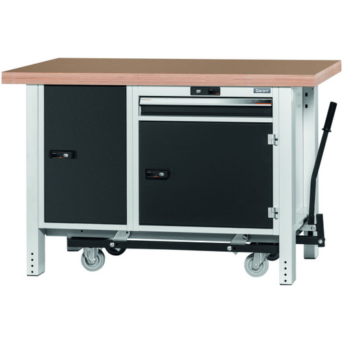 GARANT GridLine Workbench with undercarriage, without height adjuster and vice, with beech marine ply worktop, 20x20G
