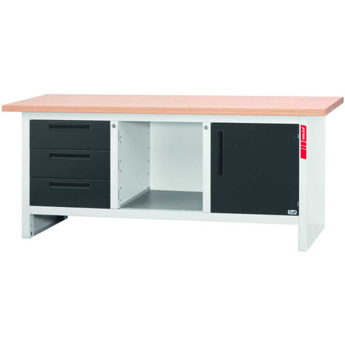 HOLEX Workbench with 3 drawers and 1 swing door