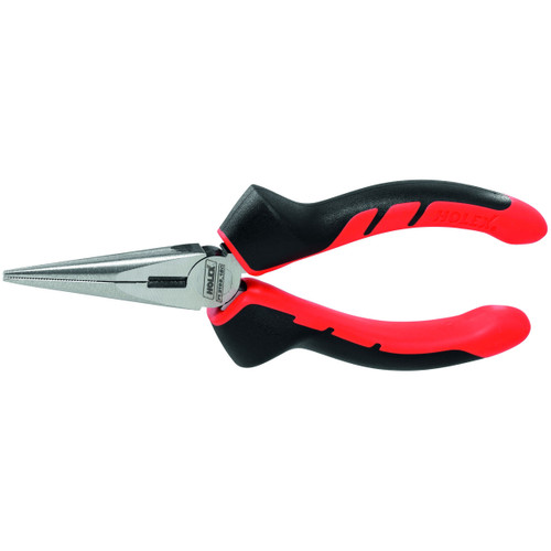 HOLEX Snipe-nose pliers, straight, bright finished, with grips