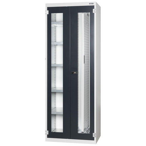 GARANT GridLine Perforated panel upright cabinet width 30G with Viewing window swing doors