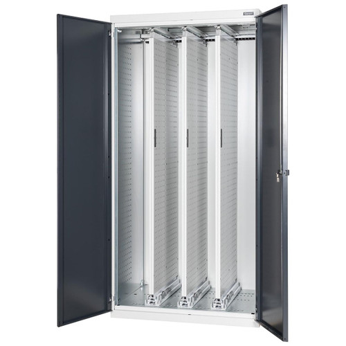 GARANT GridLine Perforated panel upright cabinet width 40G with Plain sheet metal swing doors
