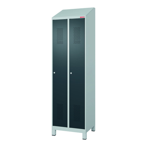 HOLEX Garment locker with a sloping top, plastic feet and DOM cylinder lock
