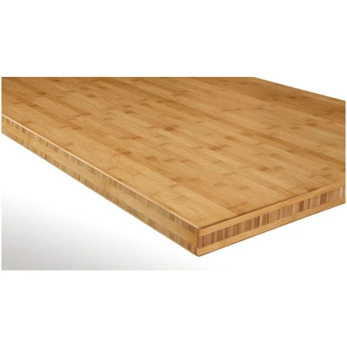 GARANT GreenPlus bamboo workbench top with cross-glued strips, 2 inch thick surface, angled view