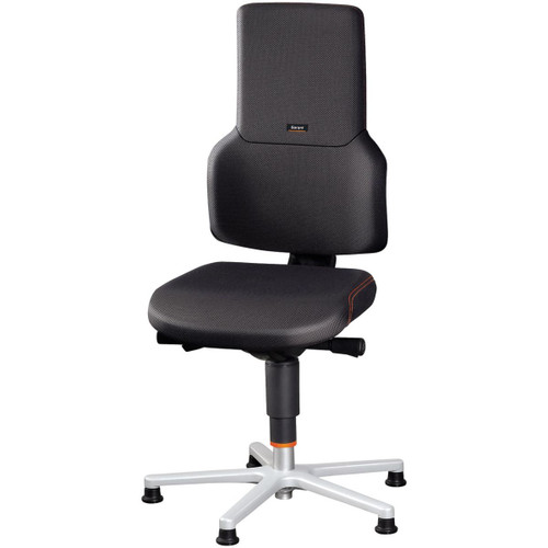 GARANT Swivel work chair, fabric cushion, with glides, low