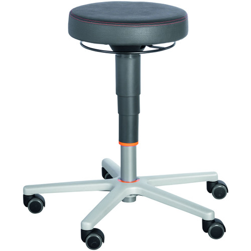 GARANT Ergonomic work stool, synthetic leather, with castors