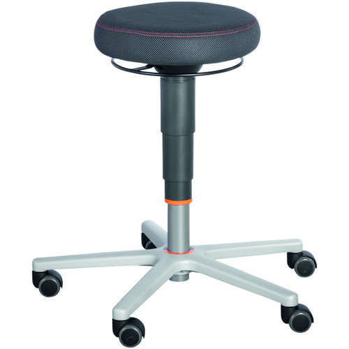 GARANT Ergonomic work stool, fabric cushion, with castors