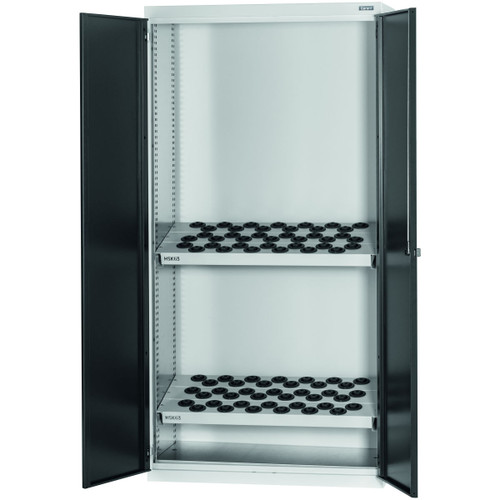 GARANT GridLine CNC cabinet complete with tool sockets, with plain sheet metal swing doors