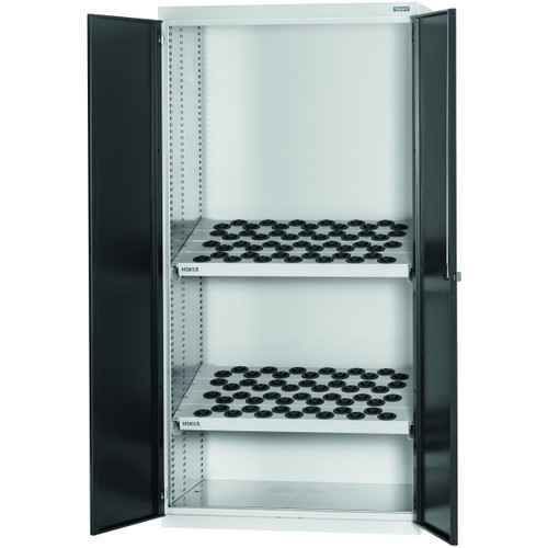 GARANT GridLine CNC large-capacity cabinet complete with tool sockets with plain sheet metal swing doors