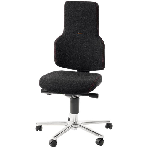 GARANT ESD swivel work chair, fabric upholstery, with castors, low