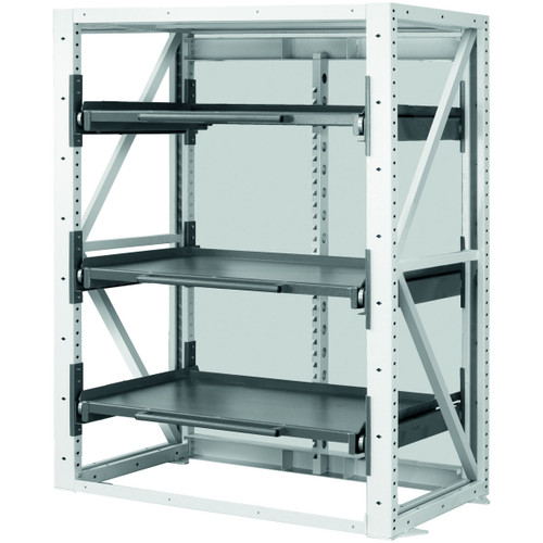 GARANT Heavy-duty basic rack with 2 column stiles with 100 % extension pull-out shelf, Usable depth 950 mm
