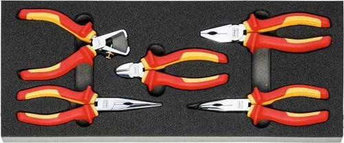 Garant Insulated Pliers Set in Rigid Foam Inlay, 5 Pieces