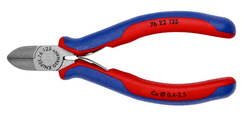 KNIPEX Diagonal Cutters, 5", Comfort Grip, Spring Loaded