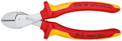 KNIPEX 6 1/4" X-Cut® Compact Diagonal Cutters-1000V Insulated