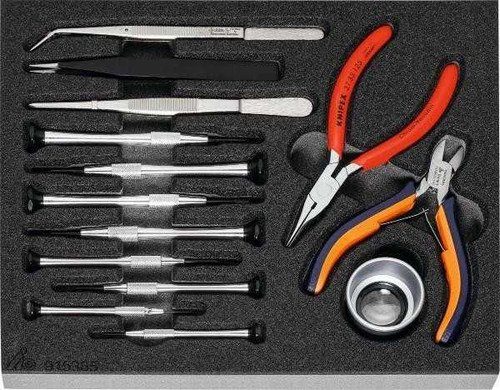 Precision Mechanics Tool Set in Rigid Foam Inlay, 14 Pieces