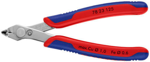 KNIPEX Electronics Super Knips®, 5", Comfort Grip, Flush Cut, Bulk
