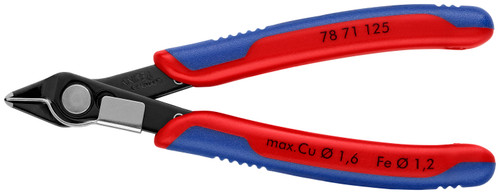 KNIPEX Electronics Super Knips®, 5", Comfort Grip, Flush Cut, Lead Catcher