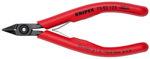 KNIPEX Electronics Diagonal Cutters, 5", Semi-flush Bevel Cut