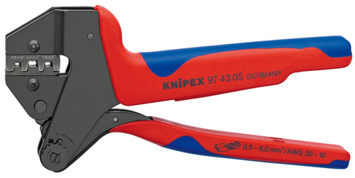 KNIPEX Crimp System Pliers, 8", Multi-Component, F Crimp