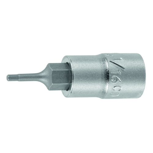 HOLEX Bit socket, hexagon, 1/4 inch, short imperial version